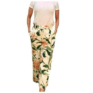 ANN TAYLOR Lily Floral High Rise Wide Leg Pants Size O/XS